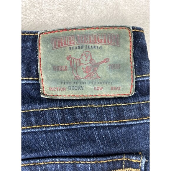 VTG Y2K True Religion Becky Jean Womens Size 32 Bootcut Low Rise Stretch Denim - Picture 10 of 12